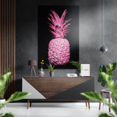 Pineapple Brushed Aluminium Dibond Wall Art.